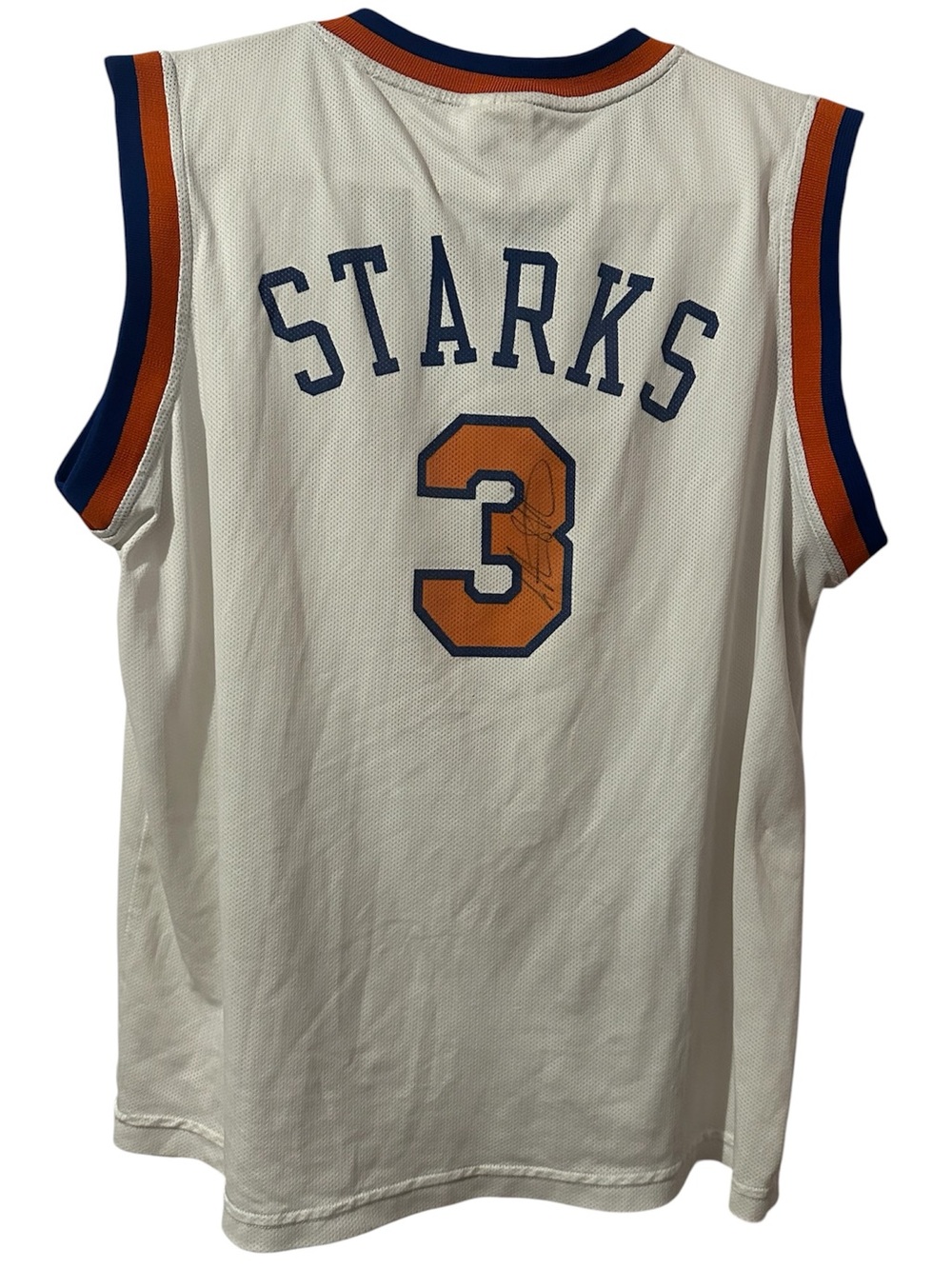 New York Nicks NBA jersey John Starks autographed one size